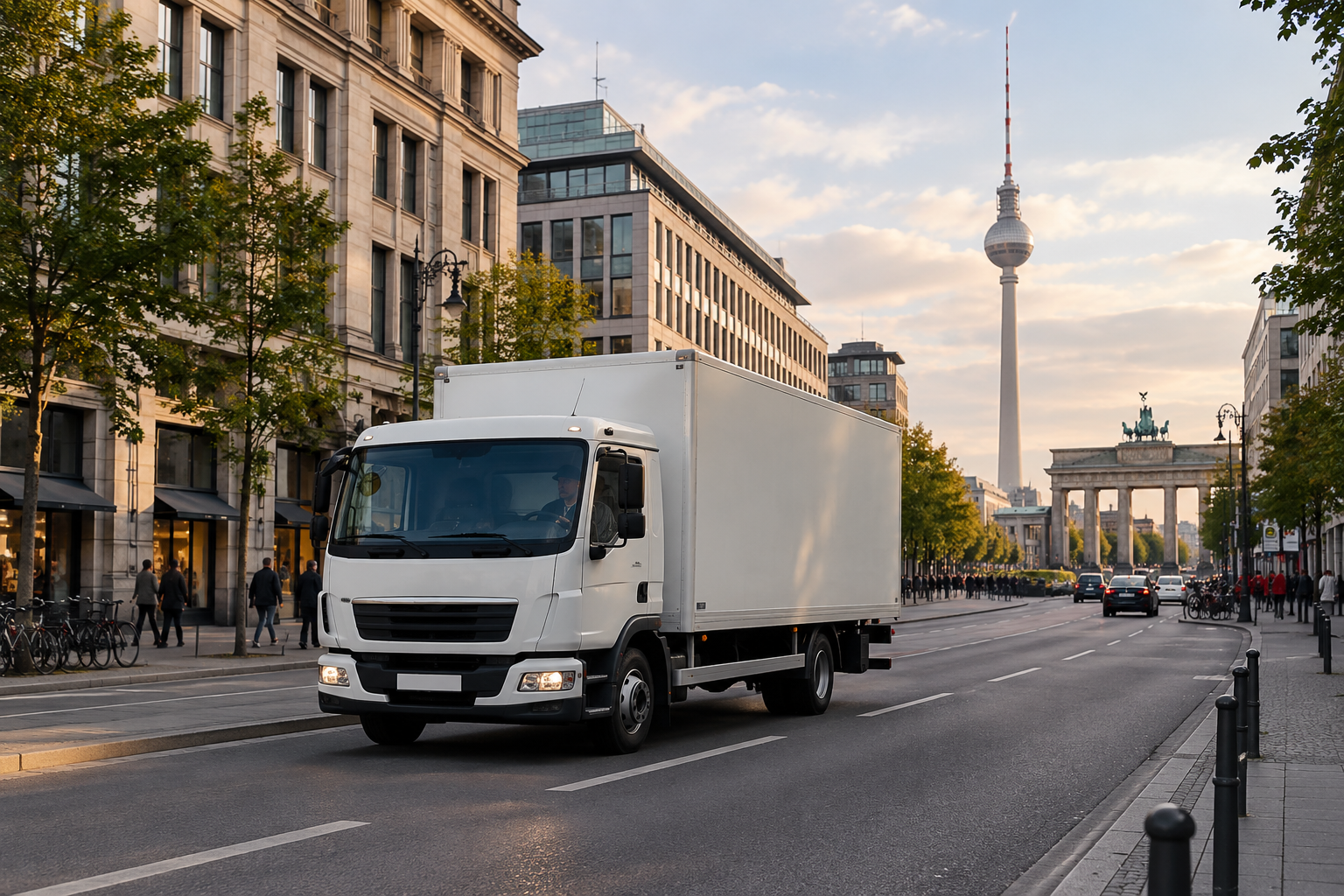 Image générée par l'IA d'un camion blanc 